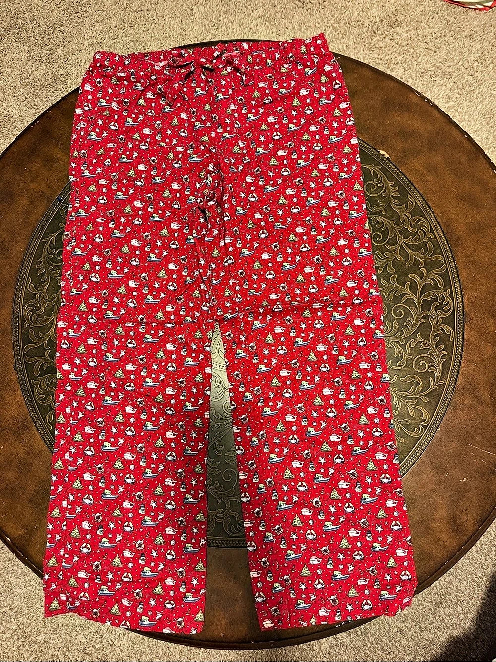 vineyard vines Women's Holiday Print Cotton Pants Size Medium